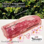 Beef RIBEYE aged-chilled WAGYU TOKUSEN marbling MBS 6 whole cut 4.5 kg/pc (price/kg) Scotch-Fillet Cuberoll - PREORDER 3-7 days notice